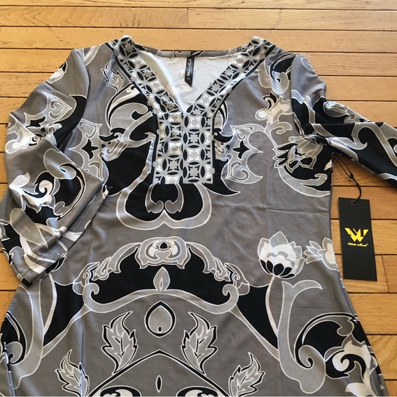 🎉HP🎉 Womenswear Dress NWT, Sz. XL - black and grey - Picture 2 of 9